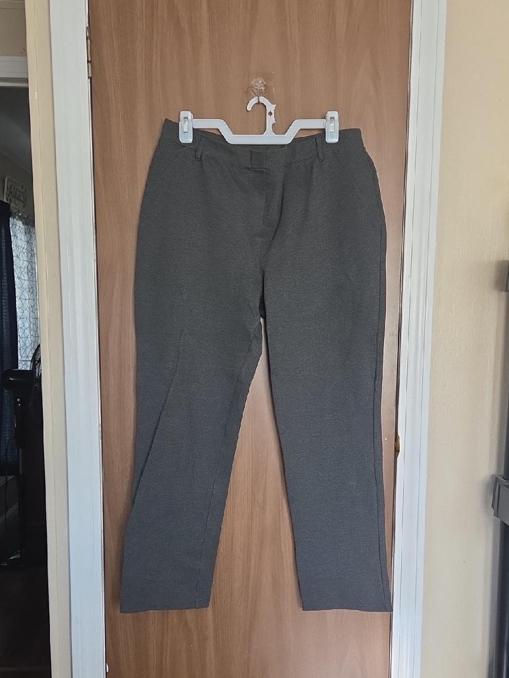 Quince Womens Charcoal Gray Dress Trousers